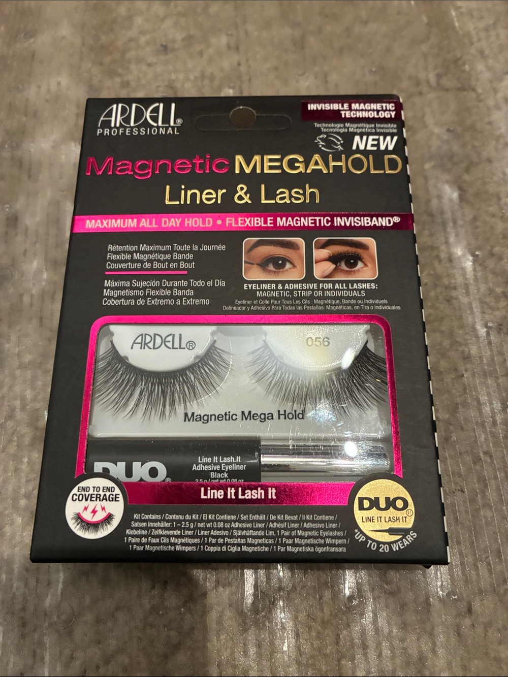 Ardell Magnetic Mega Hold Liner & Lash Set - Black #056